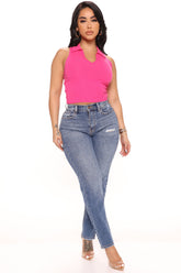 I Got It From My Stepmom High Rise Jeans - Medium Blue Wash Ins Street