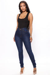 Tall Supernatural High Rise Jeans - Dark Wash Ins Street