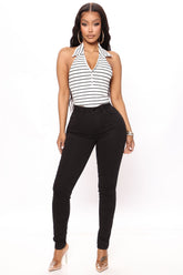 Hailey Hyper Stretch Skinny Jeans - Black Ins Street