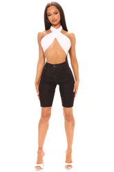 Can't Touch This Denim Shorts - Black Ins Street