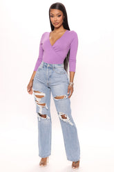 One More Time Ripped Baggy Jeans - Medium Blue Wash Ins Street