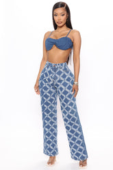 Crossing My Mind Distressed Straight Leg Jeans - Blue Ins Street