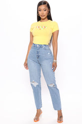 High Tide Ankle Mom Jeans - Medium Ins Street
