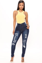 Drive To The Ocean Jeans - Dark Denim Ins Street