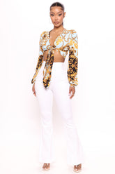 Petite Deep In My Soul Flare Jeans - White Ins Street