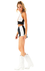 TITANIA SIDE INSERT DENIM SHORTS CARMAR