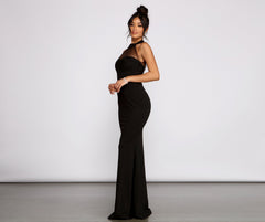 Colette Formal Swiss Dot Crepe Dress Ins Street