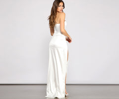 Lana Formal One Shoulder High Slit Dress Ins Street