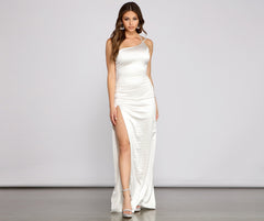 Lana Formal One Shoulder High Slit Dress Ins Street