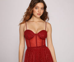 Cressida Formal Glitter A-Line Dress Ins Street