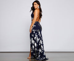 Courtney Foiled Floral Formal Dress Ins Street