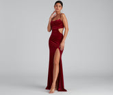 Lara Glitter Velvet Mermaid Dress Ins Street