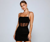 Sheer And Stunning Corset Mini Dress Ins Street