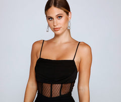 Sheer And Stunning Corset Mini Dress Ins Street