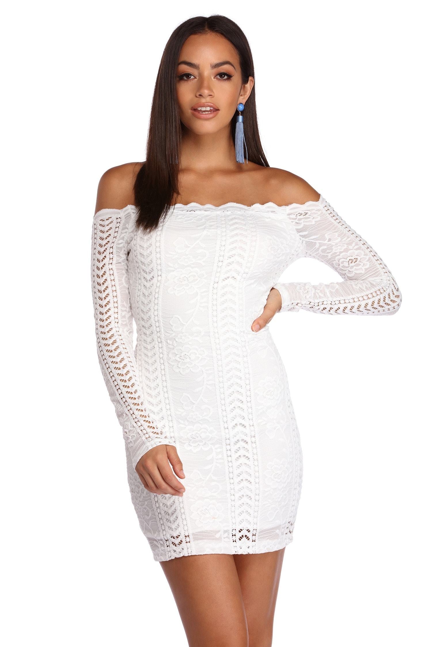 Crocheted With Love Off Shoulder Dress Ins Street