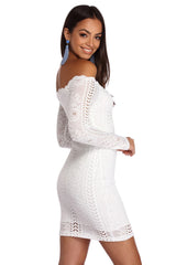 Crocheted With Love Off Shoulder Dress Ins Street