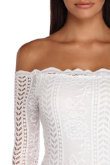 Crocheted With Love Off Shoulder Dress Ins Street