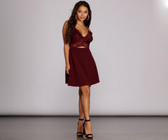 Lavish In Lace Skater Dress Ins Street