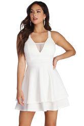 Layer It In Mesh Skater Dress Ins Street