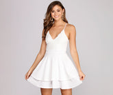 Layered In Lace Skater Dress Ins Street