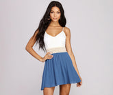 Crochet In Color Dress Ins Street