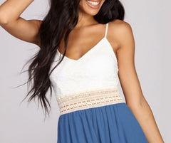 Crochet In Color Dress Ins Street