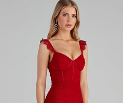 Lace Vixen Mesh Ruched Mini Dress Ins Street