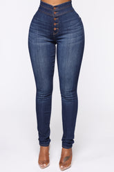 Missing You Crazy High Rise Jeans - Dark Wash Ins Street