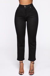 Chelsea High Rise Mom Jeans - Black Ins Street