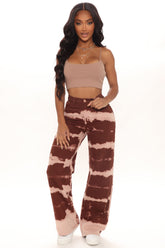 Always Vibin' Tie Dye Skater Jeans - Brown Ins Street
