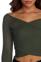 Cross It Off Knit Crop Top Ins Street