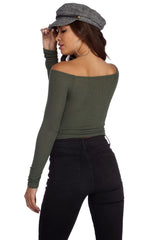 Cross It Off Knit Crop Top Ins Street