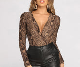 Snake You Out Brushed Knit Bodysuit Ins Street