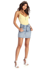 Simply Ribbed Spaghetti Strap Top Ins Street