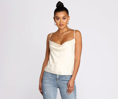 Simple Sleek Satin Top Ins Street