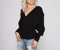 Cozy And Casual Peplum Sweater Ins Street