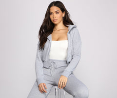 Cute And Casual Zip-Up Hoodie Ins Street