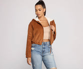 Corduroy Cutie Cropped Sherpa Jacket Ins Street