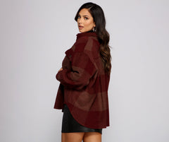 Cozy Vibes Plaid Flannel Shacket Ins Street