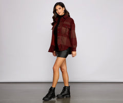 Cozy Vibes Plaid Flannel Shacket Ins Street