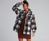 Cozy Layers Plaid Sherpa Shacket Ins Street