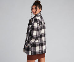 Cozy Layers Plaid Sherpa Shacket Ins Street