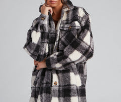 Cozy Layers Plaid Sherpa Shacket Ins Street