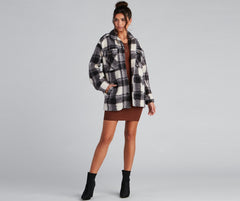 Cozy Layers Plaid Sherpa Shacket Ins Street