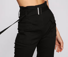 So Chic Paperbag Cargo Pants Ins Street
