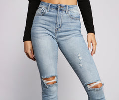 High Rise Destructed Diva Skinny Jeans insstreet