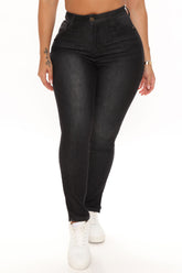 Tell Slit Like It Is Skinny Jeans - Black Ins Street