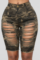 Wave Crasher Bermuda Shorts - Camo Ins Street