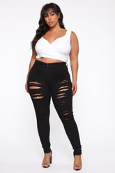 Tris II Skinny Jeans - Black Ins Street