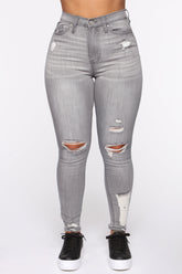 Mysterious Gal Jeans - Grey Ins Street